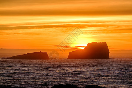 美国太平洋海岸日落景观,大苏尔,加利福尼亚图片