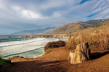 美国太平洋海岸景观,沙元海滩,大苏尔,加利福尼亚图片