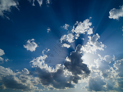 夏天傍蓝天,美丽的云彩阳光图片