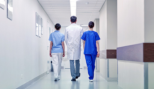 诊所,专业,人,保健医学群医生医生沿着医院走廊行走群医生医生沿着医院走图片