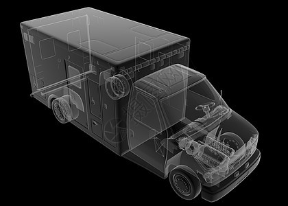 透明救护车卡车隔离图片