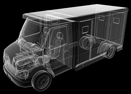 透明救护车卡车隔离图片