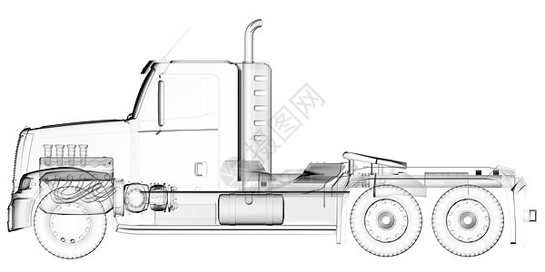 隔离透明卡车图片