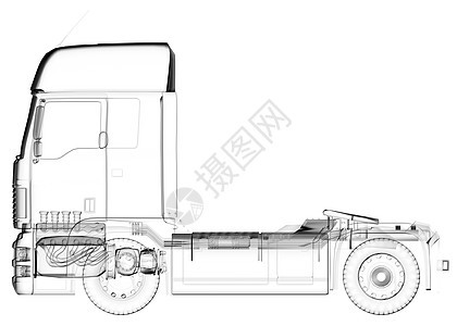 隔离透明卡车图片
