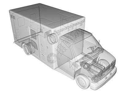 透明救护车卡车隔离图片