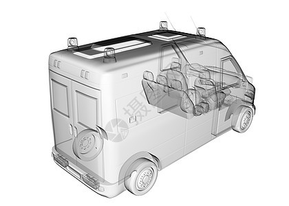 透明救护车卡车隔离图片