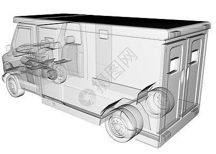 透明救护车卡车隔离图片