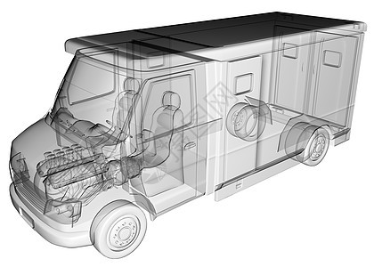 透明救护车卡车隔离图片