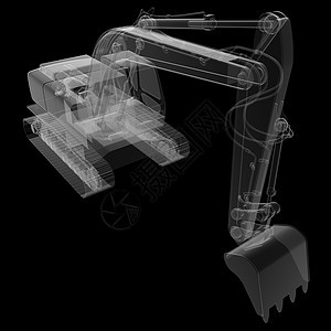 隔离透明挖掘机图像图片