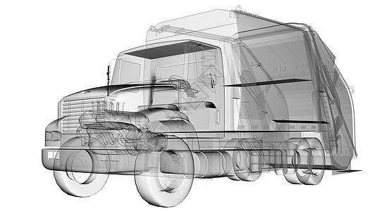 隔离透明清洁卡车图片