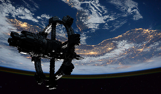 环绕地球的站这幅图像的元素由美国宇航局提供图片