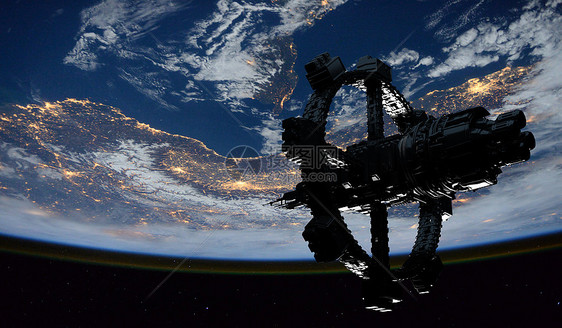 环绕地球的站这幅图像的元素由美国宇航局提供图片