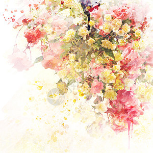 花卉背景的数字绘画图片