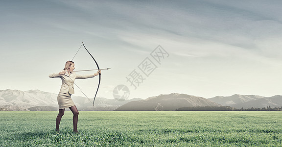 女子射箭背景图片