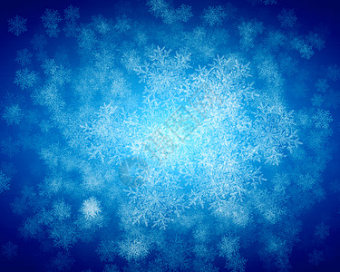 雪花图案蓝色霜冻冬季背景白色雪花背景