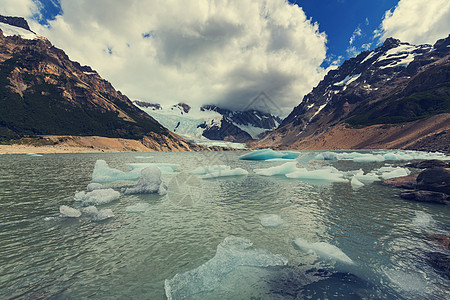 拉古纳托雷洛斯冰河NP,巴塔哥尼亚,阿根廷背景图片