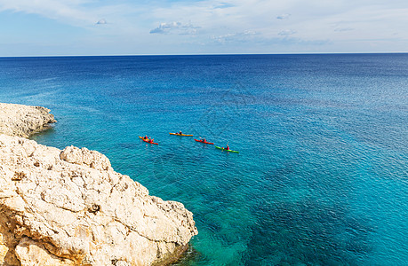 北塞浦路斯塞浦路斯美丽的海滨背景