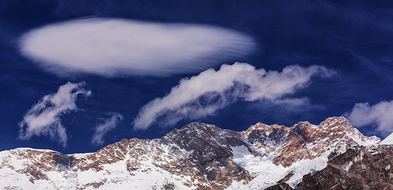 风景优美的山景,坎陈琼加地区,喜马拉雅山,尼泊尔图片