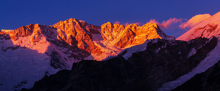 风景优美的山景,坎陈琼加地区,喜马拉雅山,尼泊尔背景