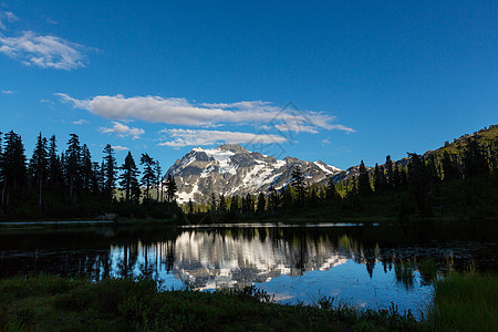 图片湖山树山,华盛顿背景图片