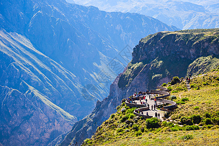 游客克鲁兹德尔康多观点,科尔卡峡谷,秘鲁图片