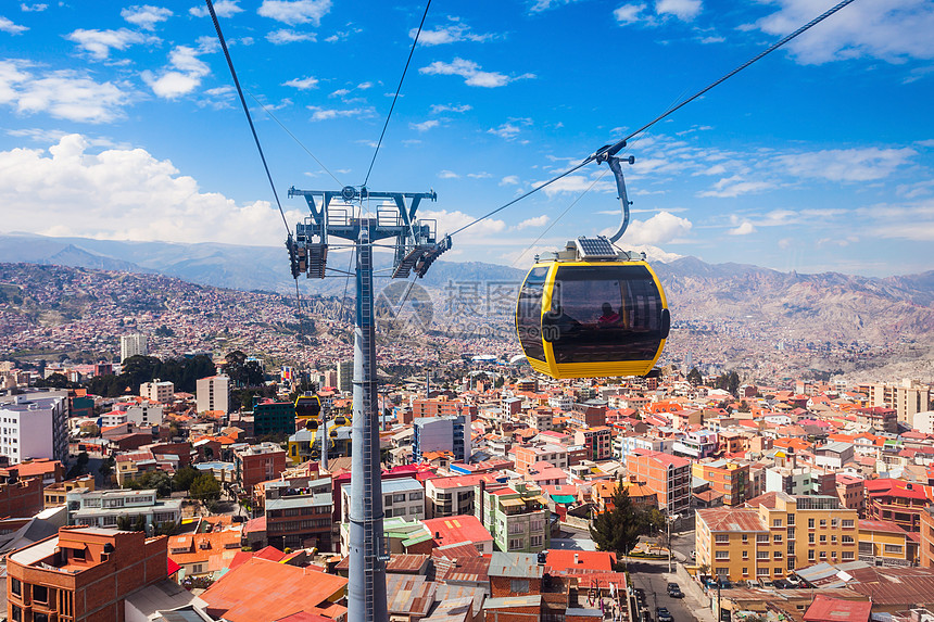 密特费里科利维亚拉巴斯市的种空中缆车城市交通系统图片