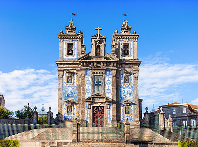 伊尔德丰索教堂伊格雷亚德桑托伊尔德丰索葡萄牙波尔图的座十八世纪教堂背景