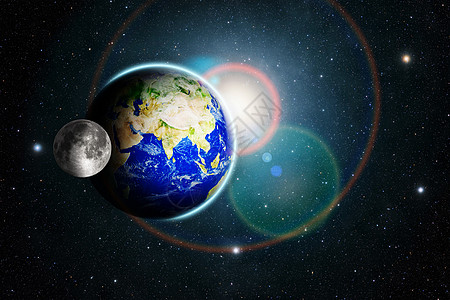 行星地球月球深于美国宇航局提供的这幅图像的元素图片