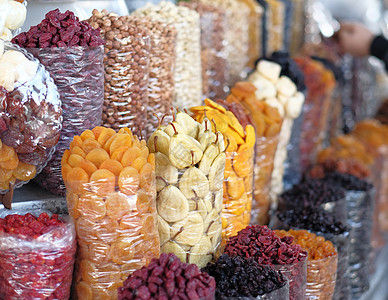 亚美尼亚市场的干果背景图片