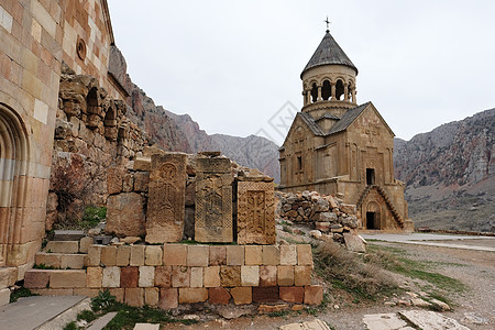 古代修道院诺拉万克阿马胡山谷,亚美尼亚山区成立于1205背景