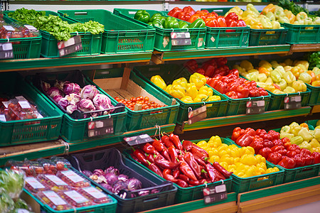 超市蔬菜店食品杂货店背景图片