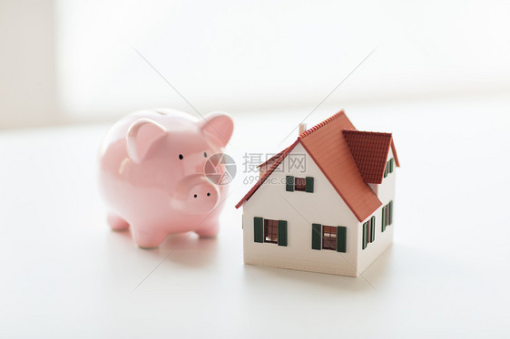 建筑,抵押,投资,房地产财产家庭房屋模型储蓄罐图片