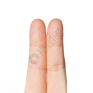 手势,计数身体部分的两只手把食指放图片
