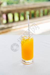 饮料食品餐厅的新鲜橙汁餐厅的杯新鲜橙汁图片