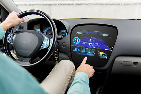 运输,目的地,导航,现代技术人的人驾驶汽车与GPS导航计算机屏幕上图片