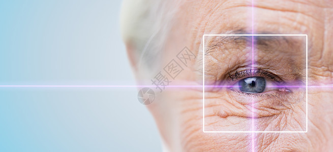 龄,视力,手术,视力人的用激光老妇女的脸眼睛图片