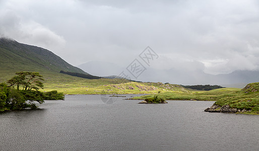 斐济美地来雾岛自然景观爱尔兰山谷的湖泊河流中的岛屿爱尔兰的湖泊河流中观看岛屿背景