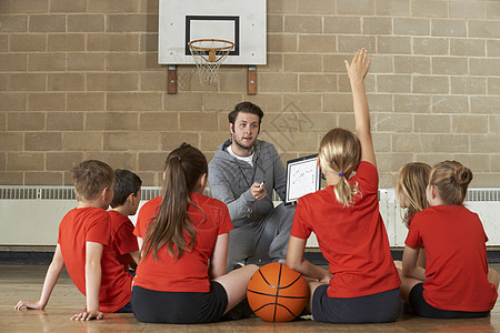 篮球教练教练给球队小学篮球队谈谈背景