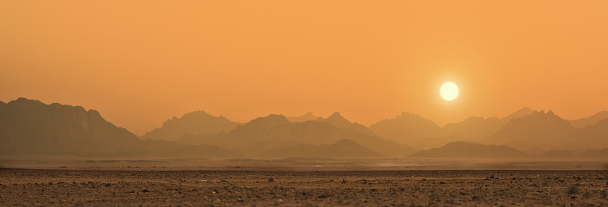 撒哈拉沙漠的日落图片
