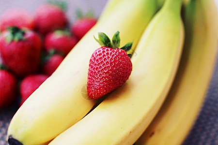 堆香蕉草莓照片色调风格Instagram过滤器图片