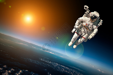 太空宇航员地球的背景下这幅图像的元素由美国宇航局提供图片