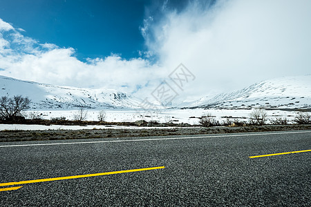 S型曲线挪威的山路背景