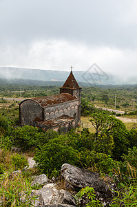 被遗弃的基督教教堂博科山上,柬埔寨坎波特的普雷拉蒙尼翁公园图片