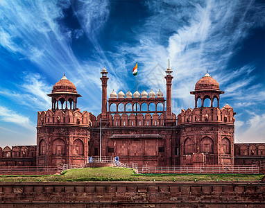 印度旅游背景ed堡拉尔基拉德里世界遗产遗址德里,印度图片