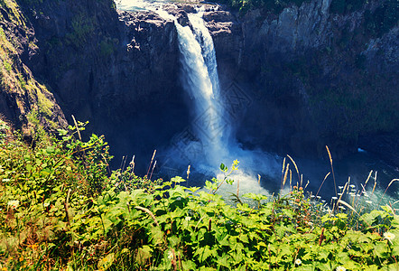 美丽的Snoqualmie瀑布,美国图片