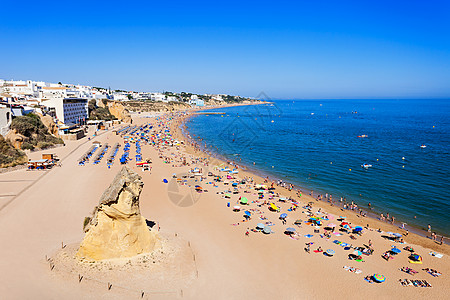 阿尔布菲拉市海滩,阿尔加夫地区,葡萄牙南部图片