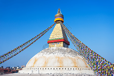 尼泊尔加德满都的佛教佛塔图片