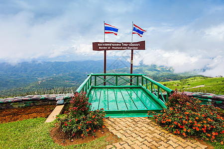 泰国缅甸边境的标志,泰国北部图片