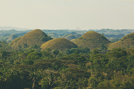 菲律宾博霍尔著名寻常的巧克力山的景色图片
