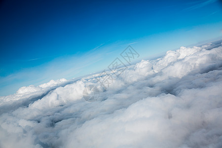 蓝天与云鸟的照片图片
